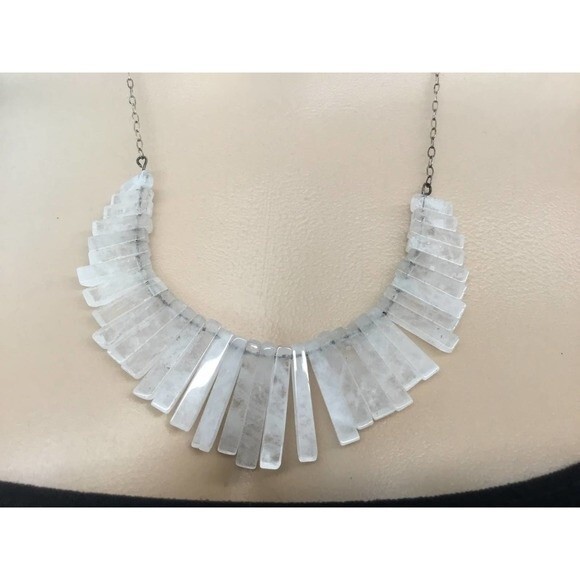 Silver and Jadeite Necklace - Picture 2 of 5